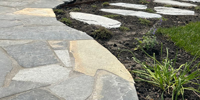 project flagstones terras rond huis